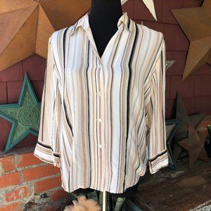 Vintage Caviar Button Up Long Sleeve Size L